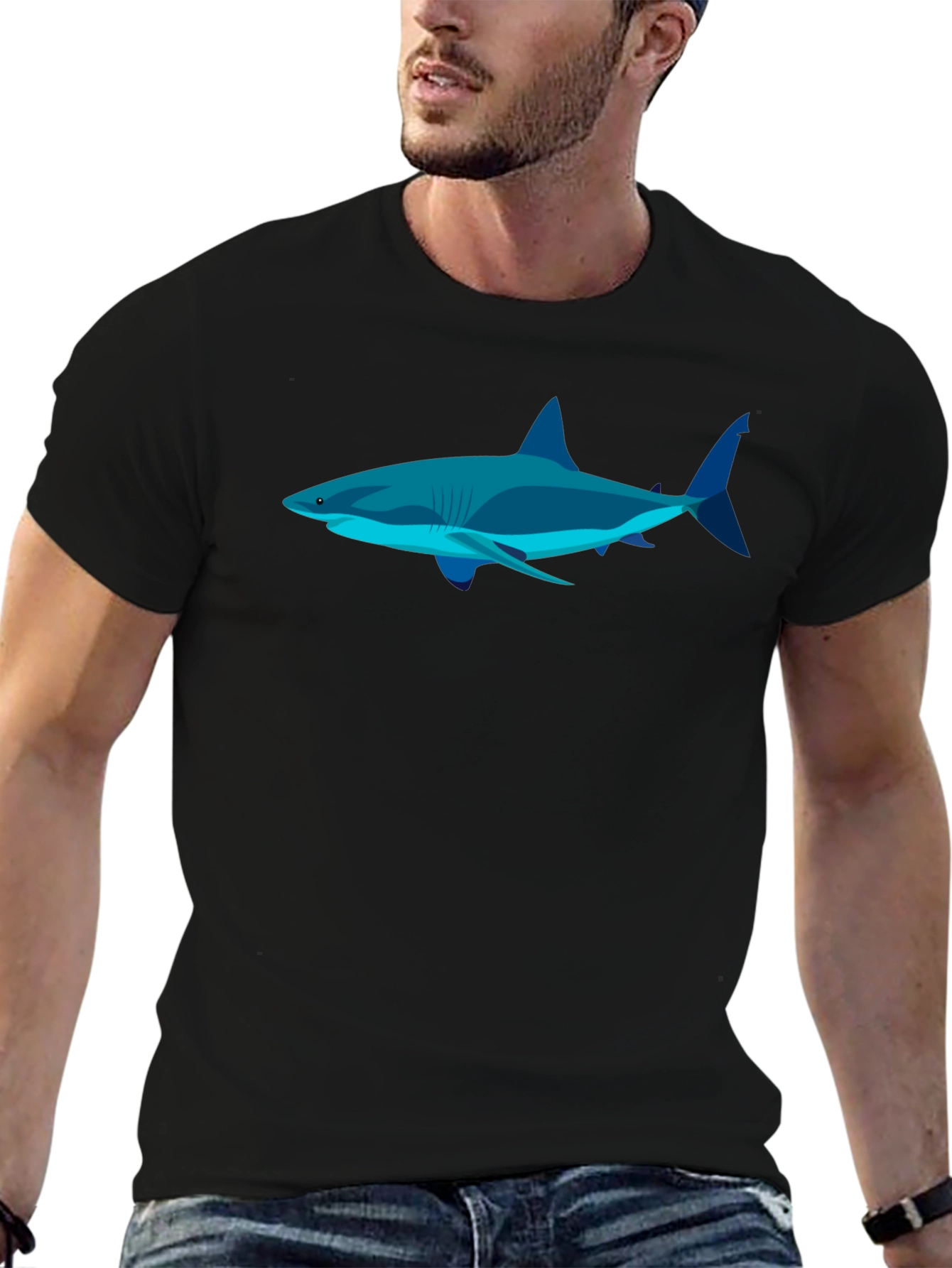Shark Graphic Tee - Cool Blue Sea Predator