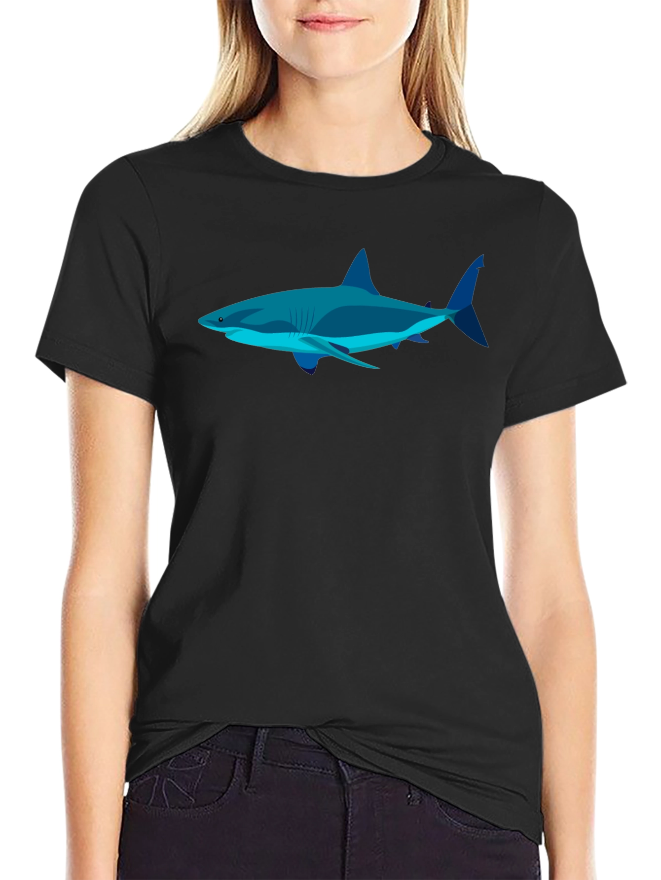 Shark Graphic Tee - Cool Blue Sea Predator