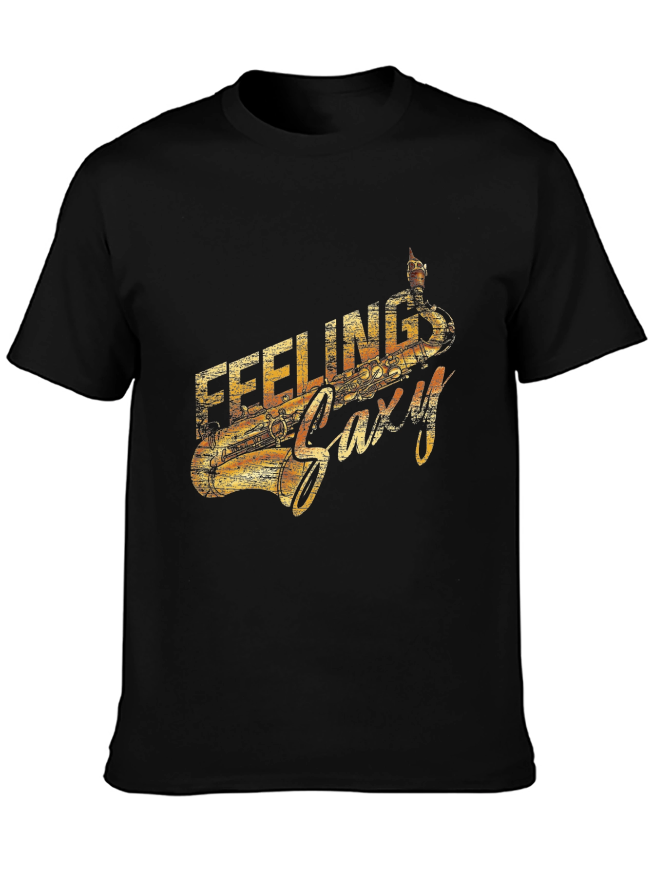 Feeling Saxy Graphic Tee - Cool Music Lover Shirt