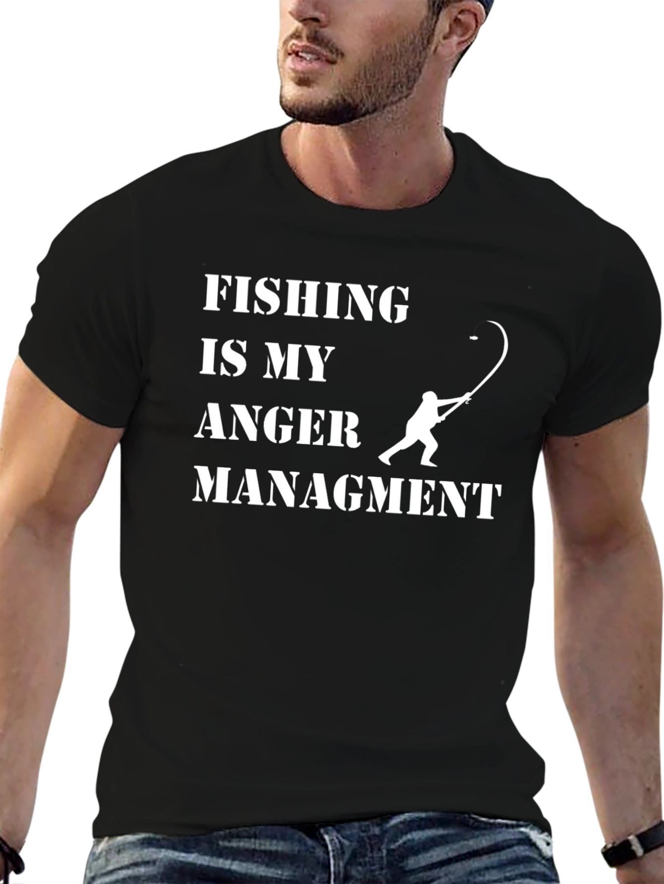 Fishing Is My Anger Management Graphic Tee