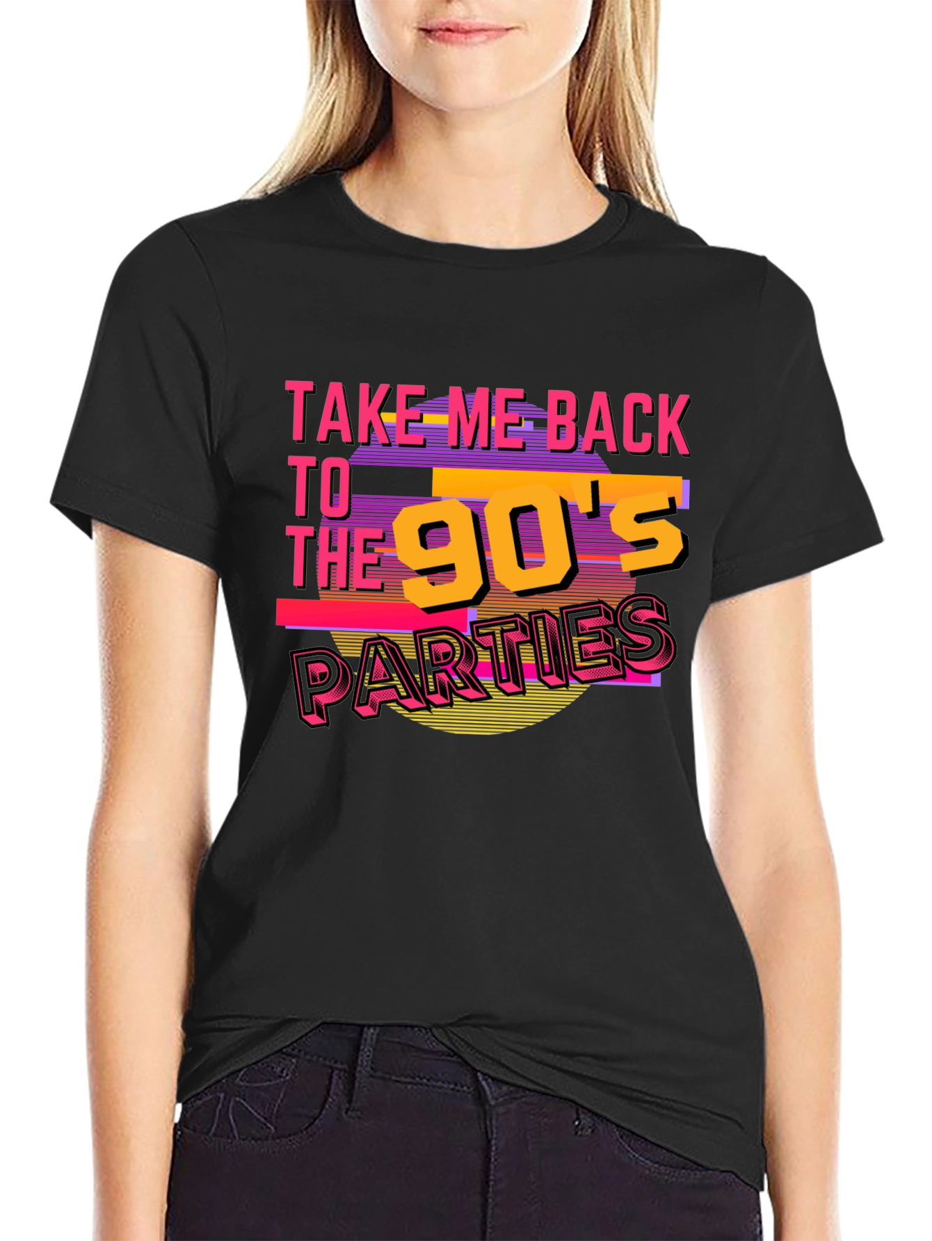 Take Me Back To The 90s Black Graphic Tee