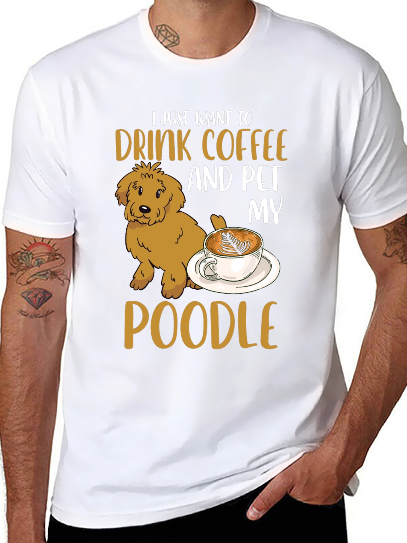 Drink Coffee & Pet My Poodle T-Shirt