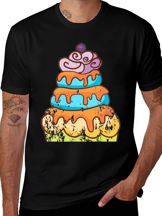 Cake Graphic Tee - Fun Dessert Lover Shirt