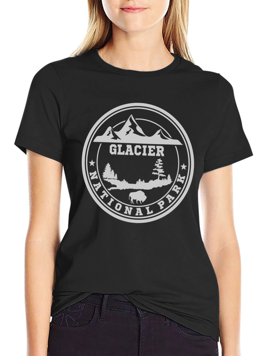 Glacier National Park Graphic T-Shirt - Black