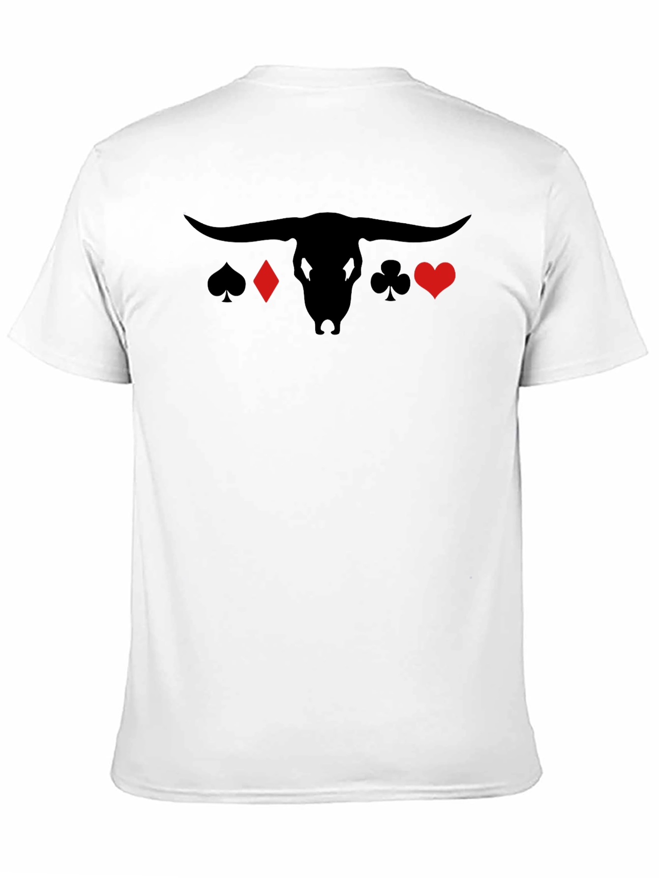 Bull & Cards Graphic Black T-Shirt