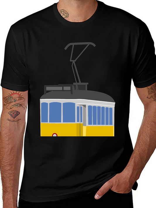 Vintage Lisbon Tram T-Shirt - Classic Streetcar Tee