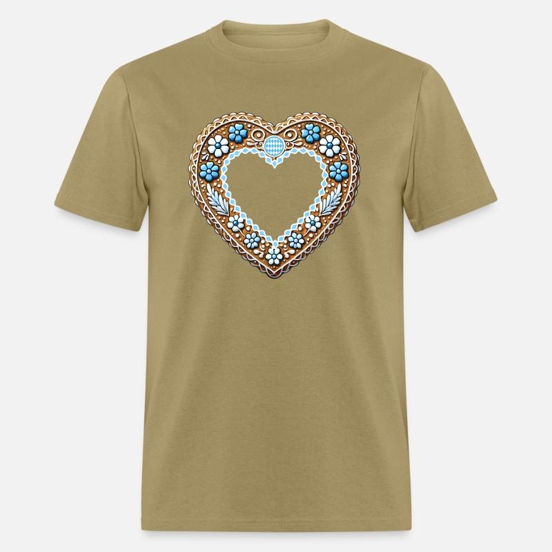 Gingerbread heart frame Tradition and love united