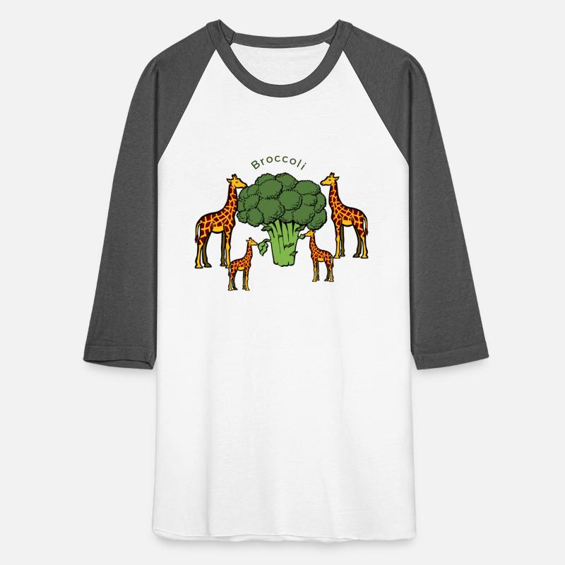 Giraffe Vegetarian Family Eating Broccoli