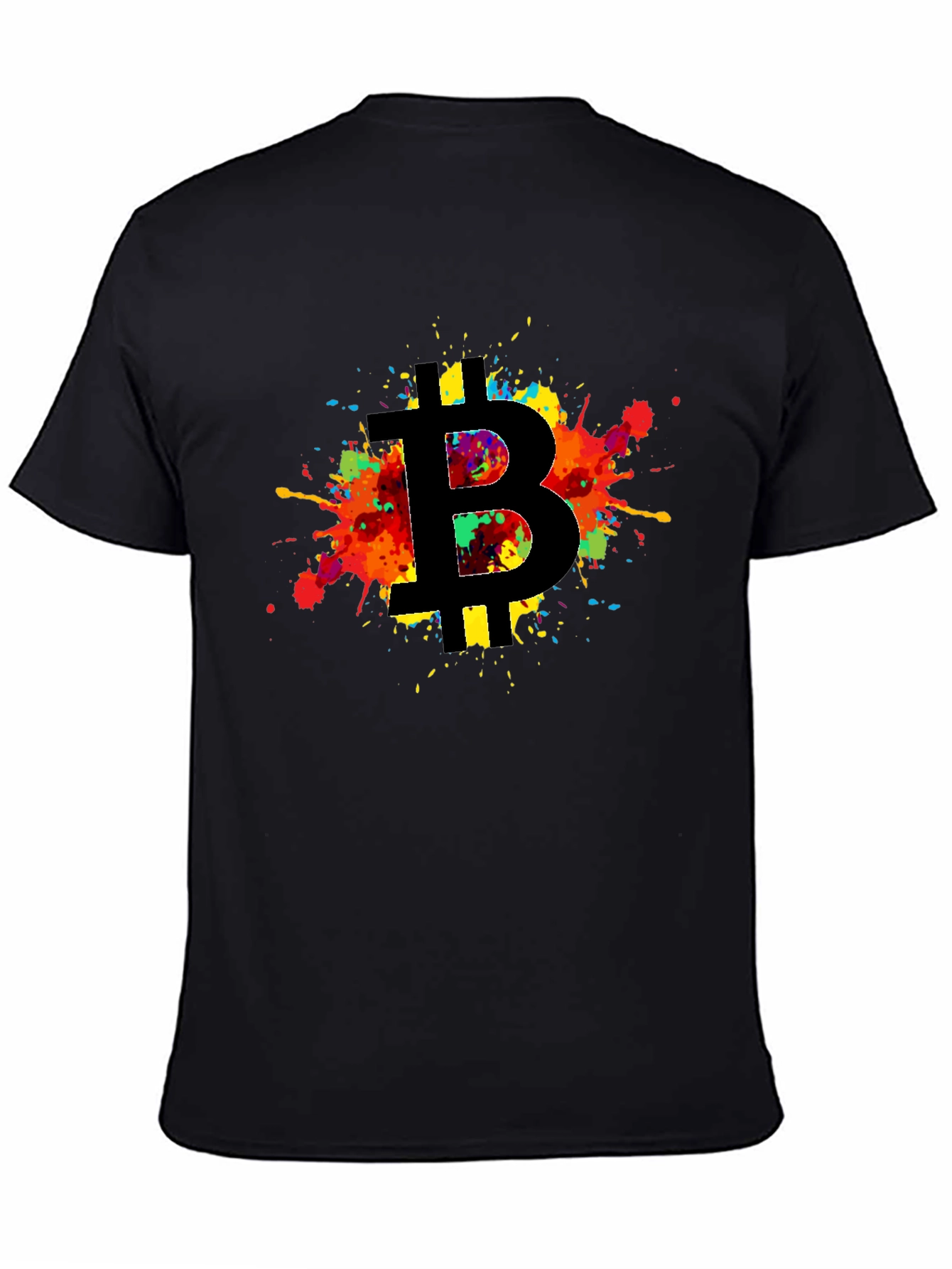 Bitcoin Splash Tee - Crypto Art Shirt