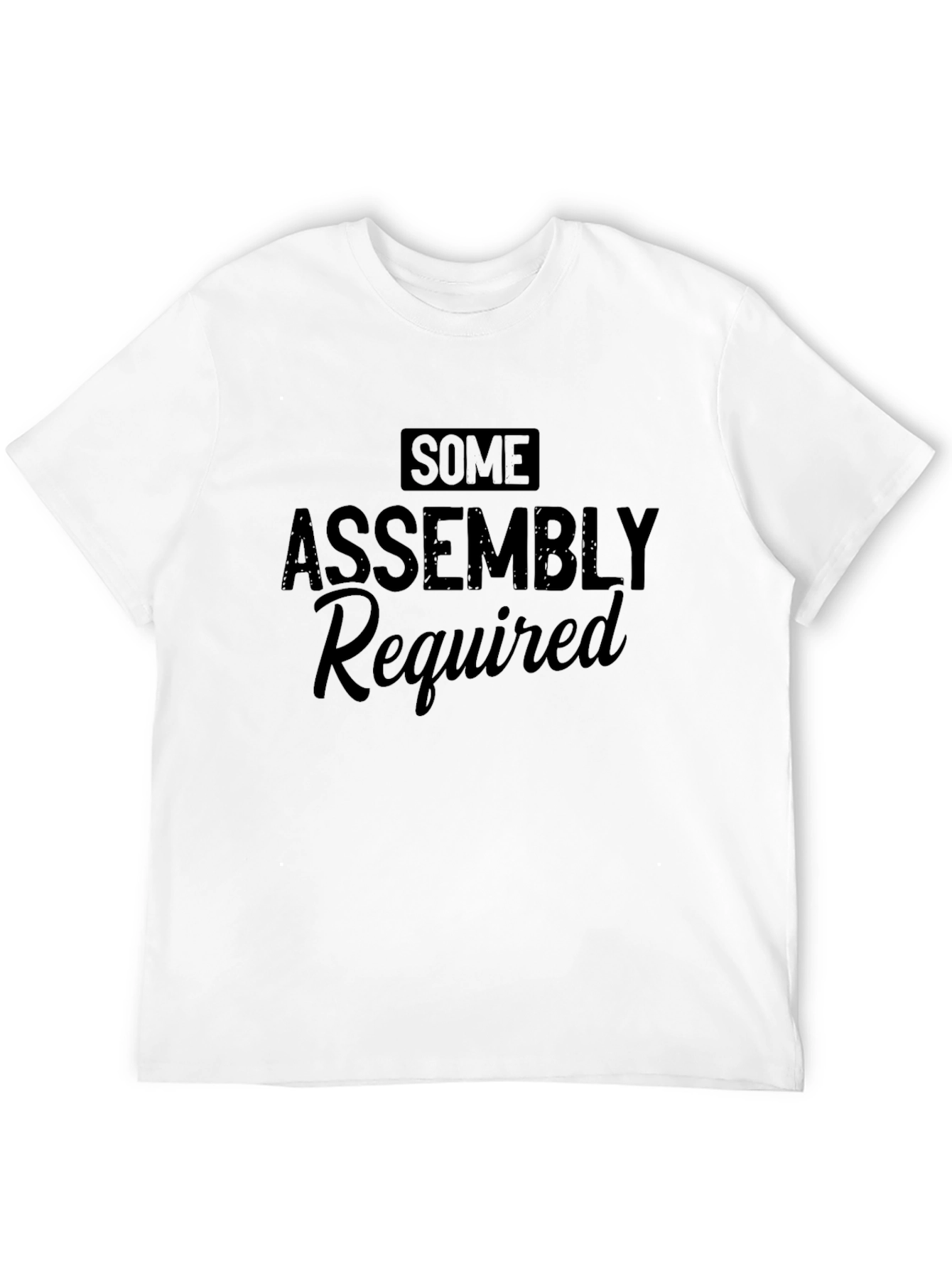 Some Assembly Required Graphic Tee - Black Casual T-Shirt