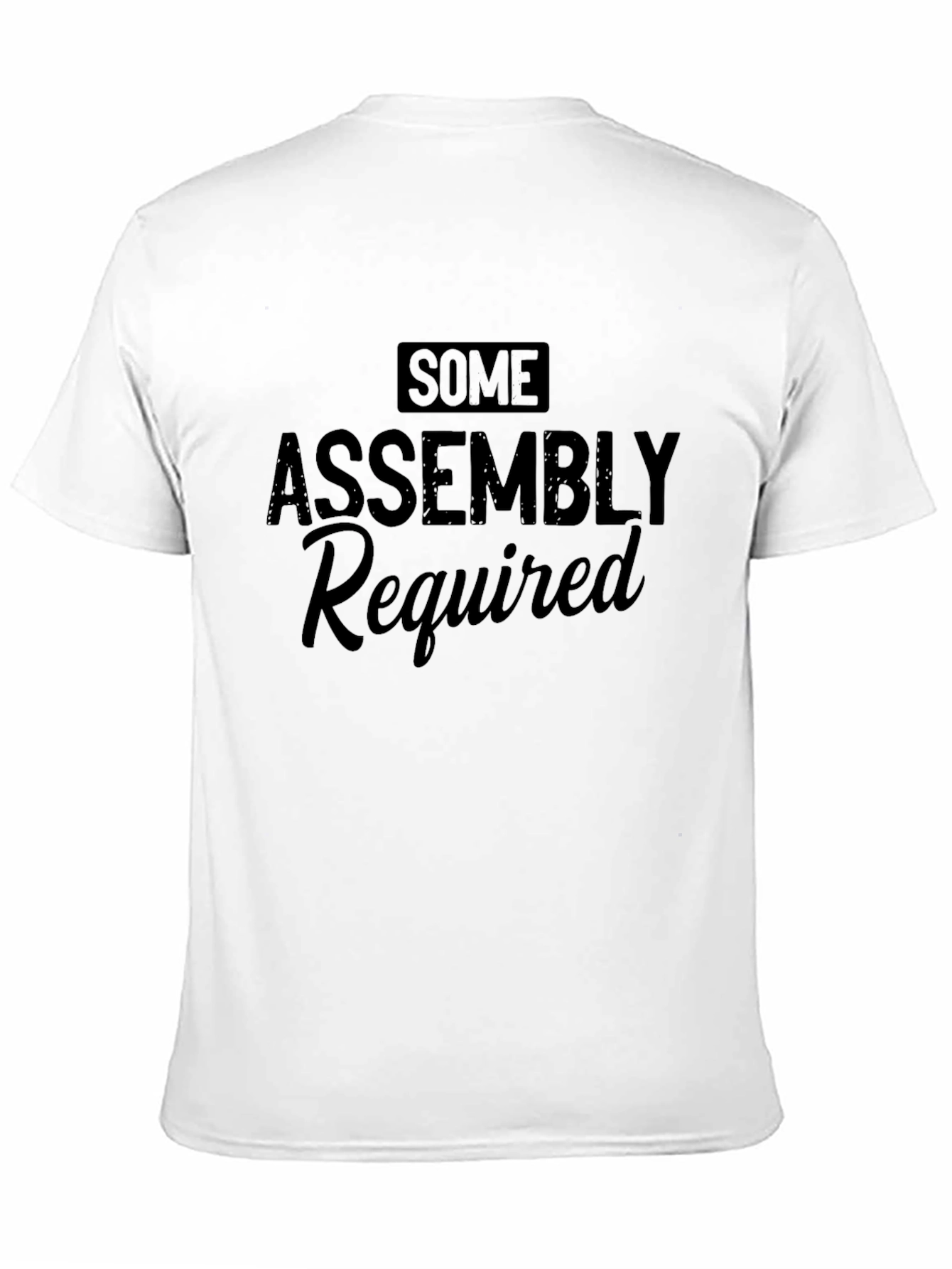 Some Assembly Required Graphic Tee - Black Casual T-Shirt
