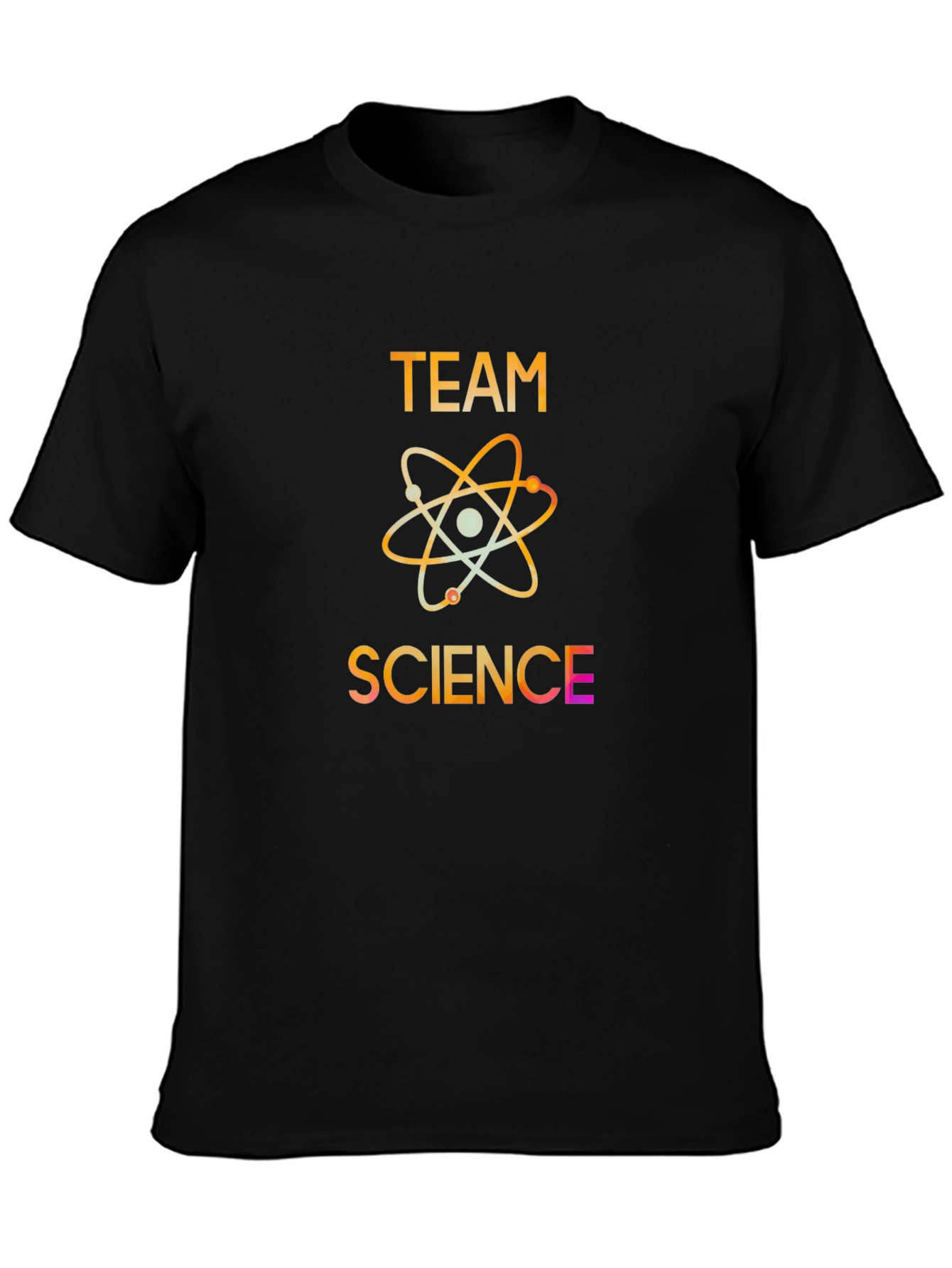 Team Science Graphic Print Black T-Shirt