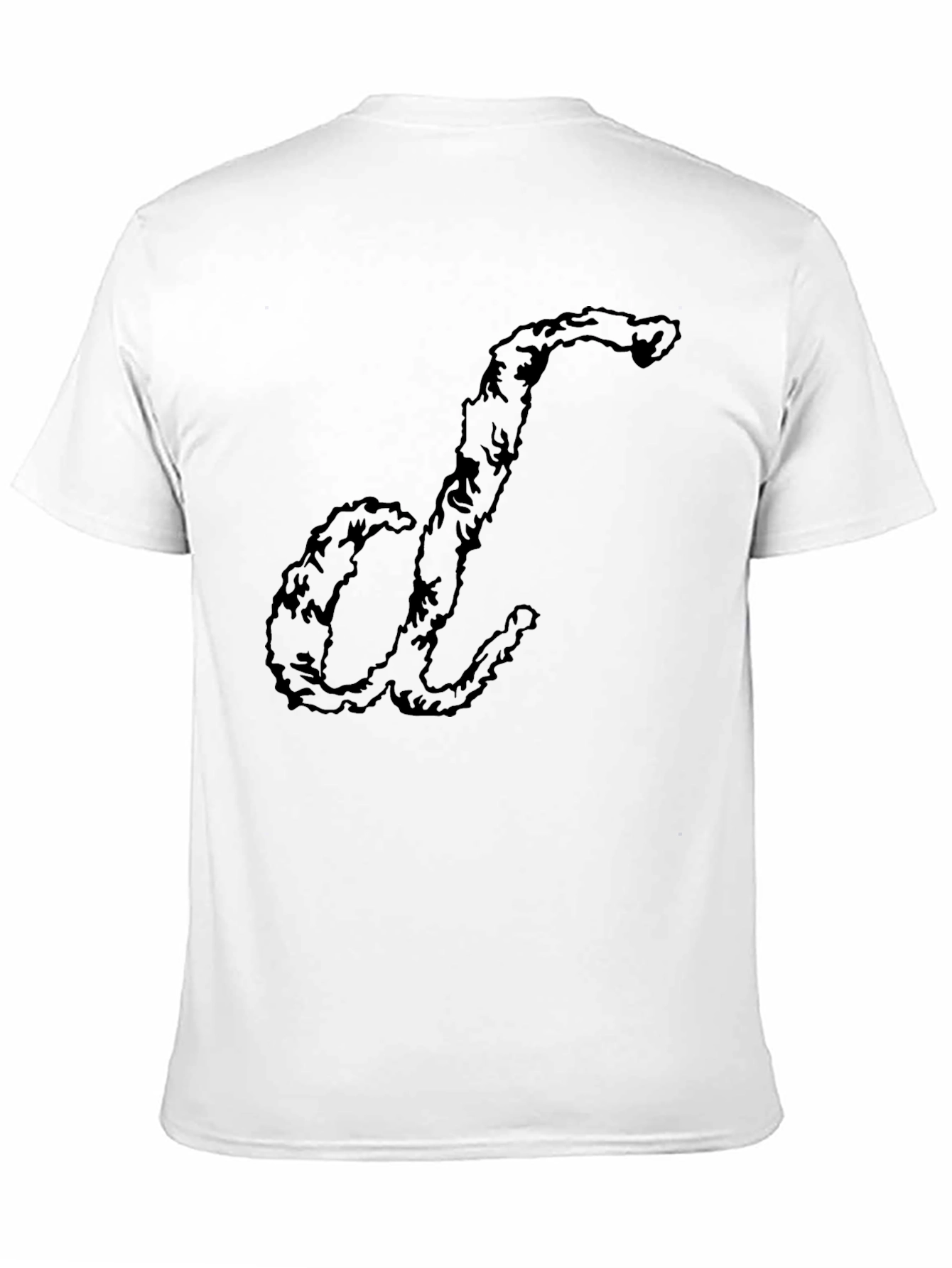 Unique Letter Tee - Soft Cotton Black T-Shirt