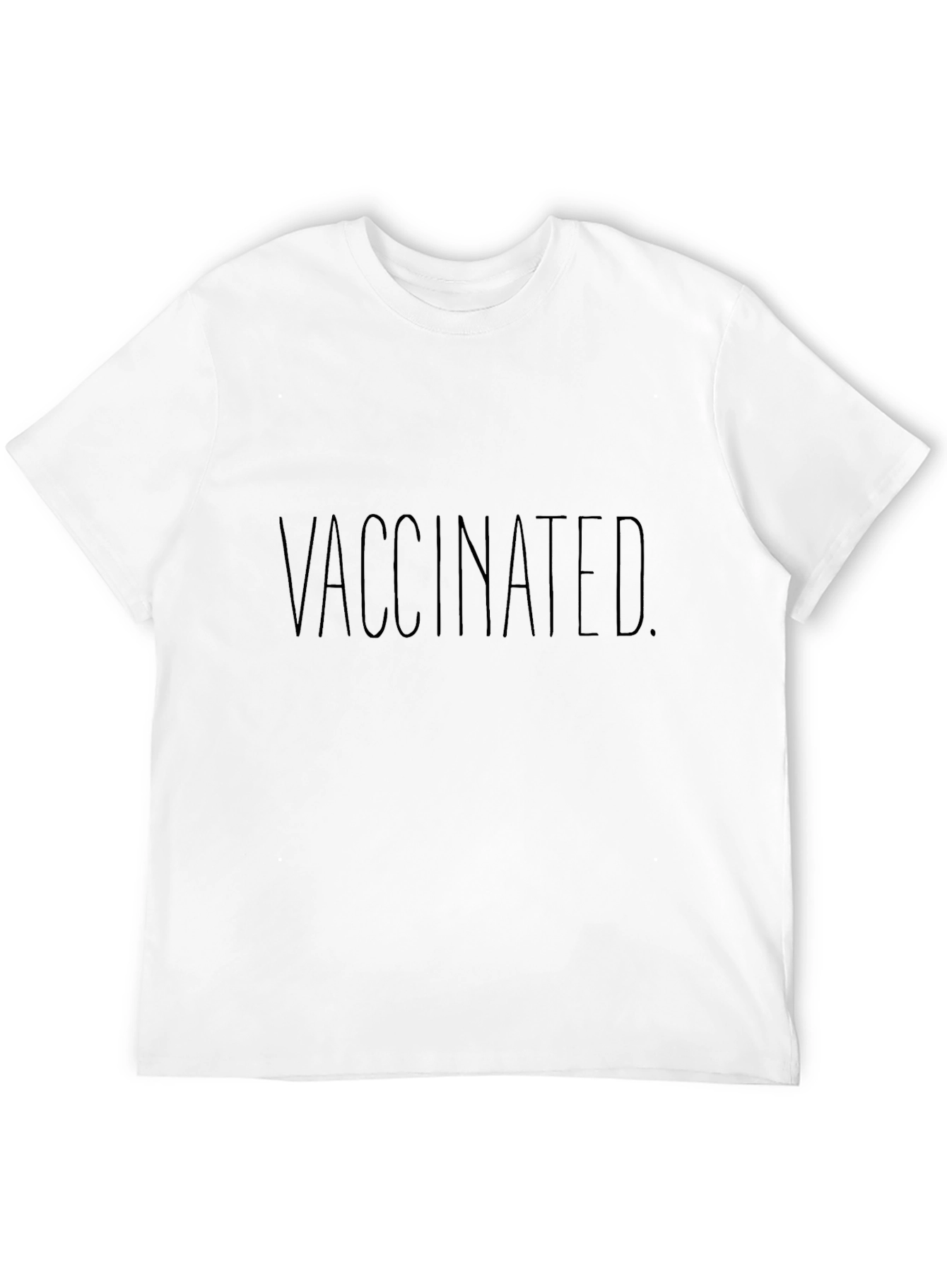 Vaccinated Graphic Tee - Black Cotton T-Shirt