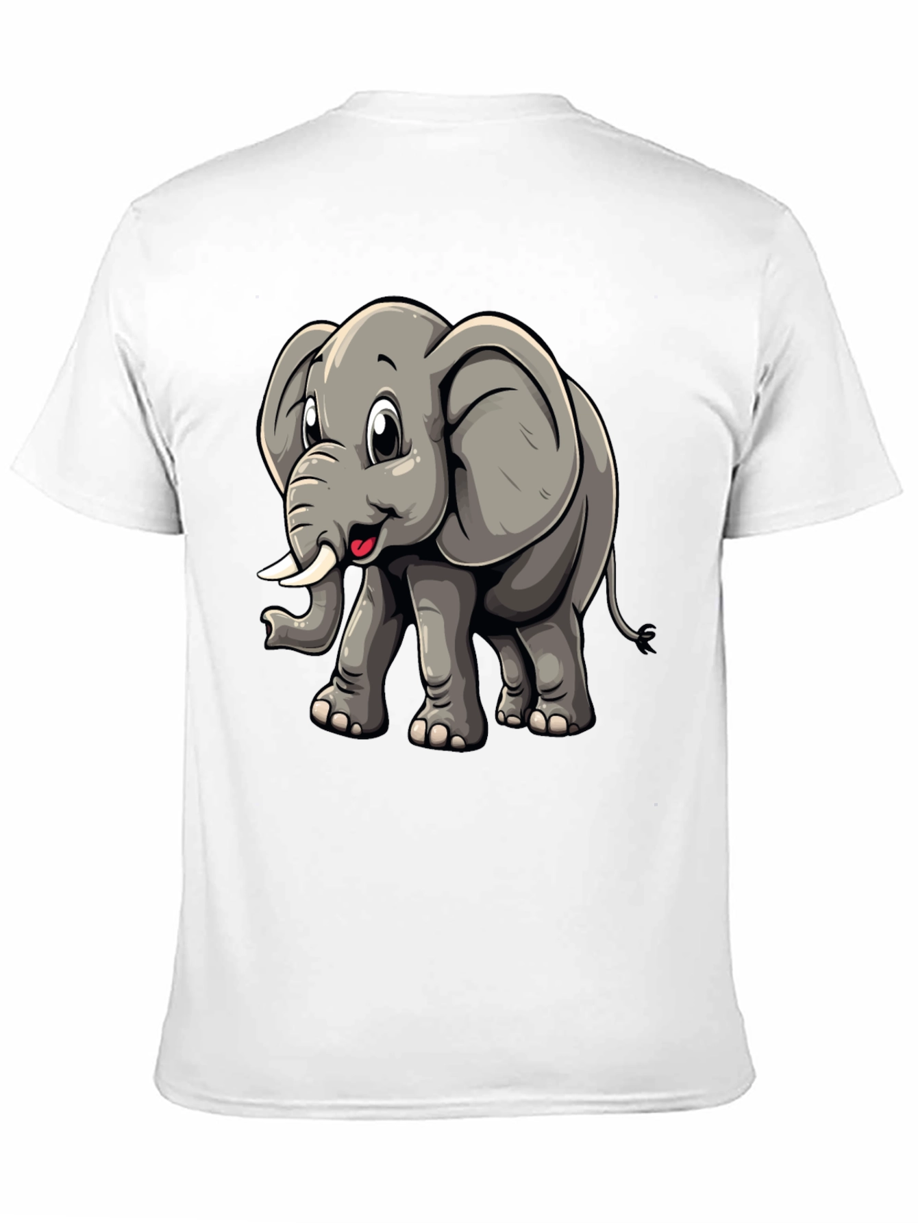 Cute Elephant Graphic Tee - Black T-Shirt