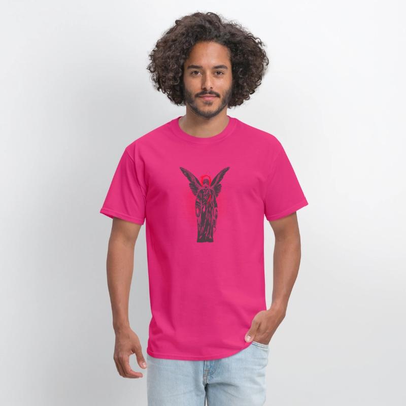 Gothic Angel Wings Tee, Unisex Cotton T-Shirt