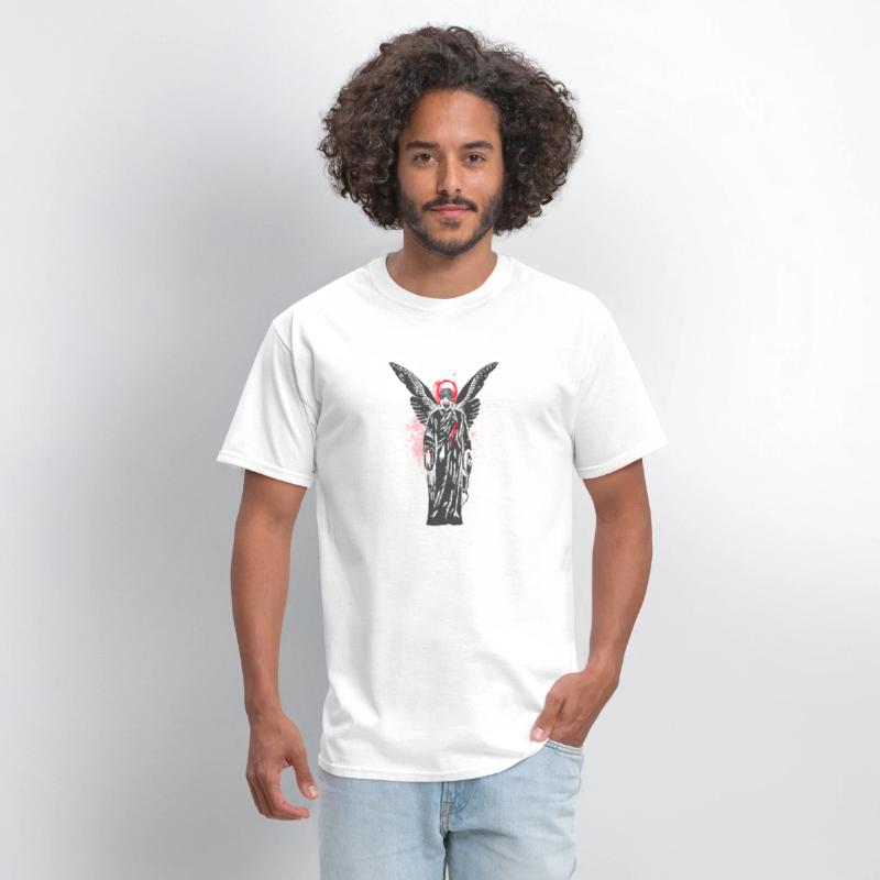 Gothic Angel Wings Tee, Unisex Cotton T-Shirt