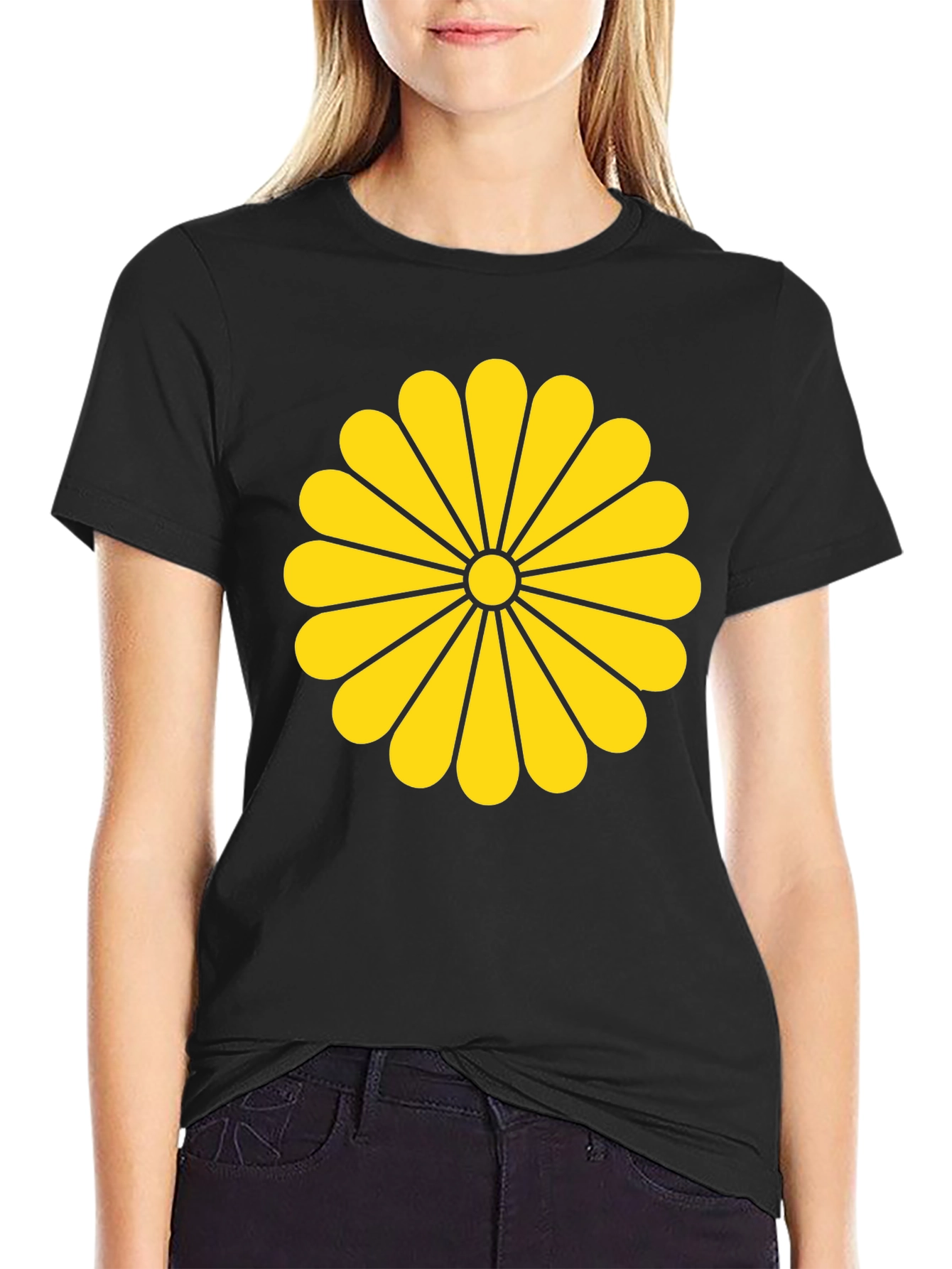 Imperial Seal of Japan Graphic T-Shirt - Black