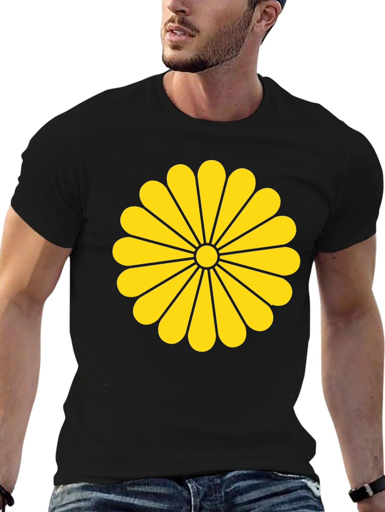 Imperial Seal of Japan Graphic T-Shirt - Black