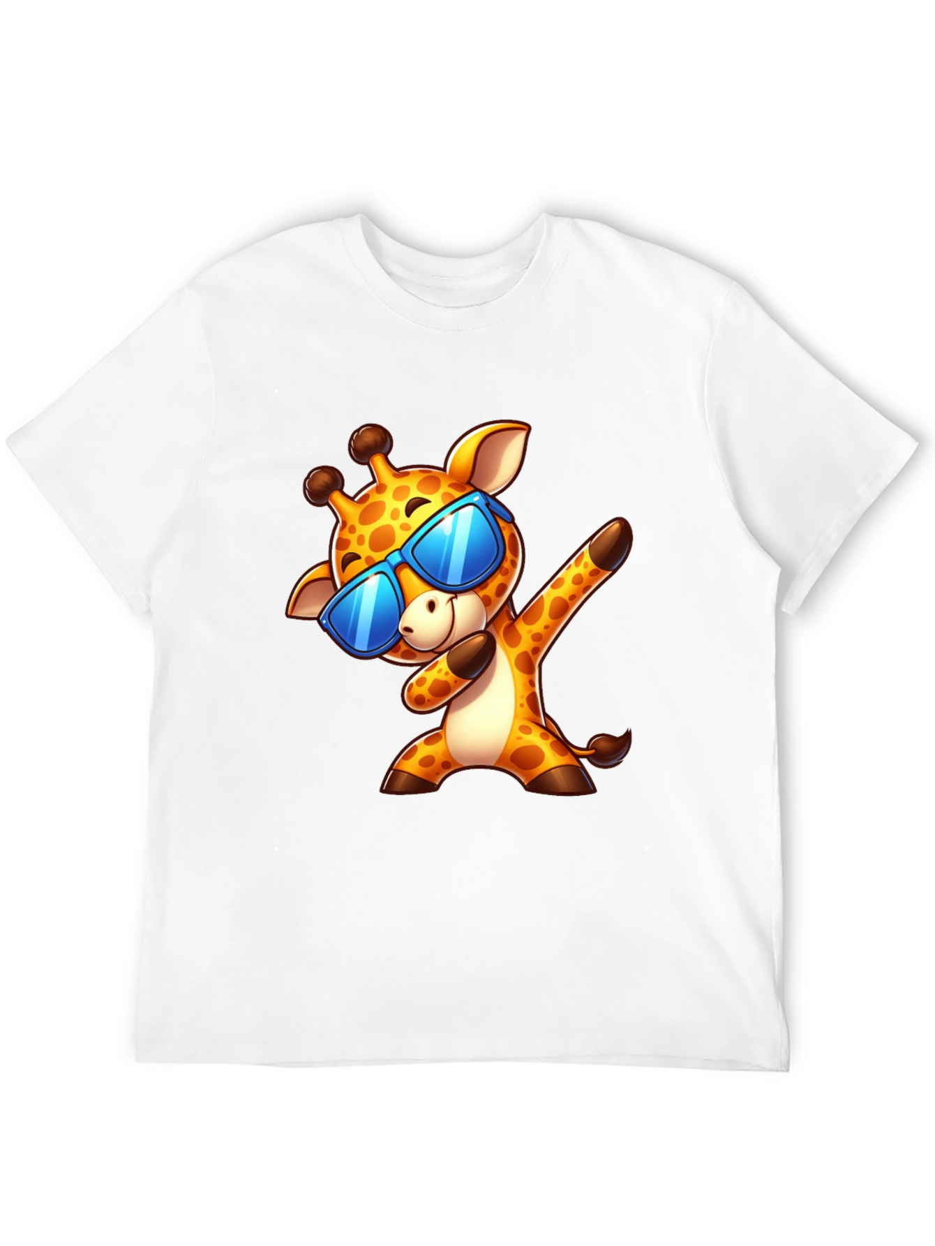 Dabbing Giraffe Graphic Tee - Cool Cartoon T-Shirt