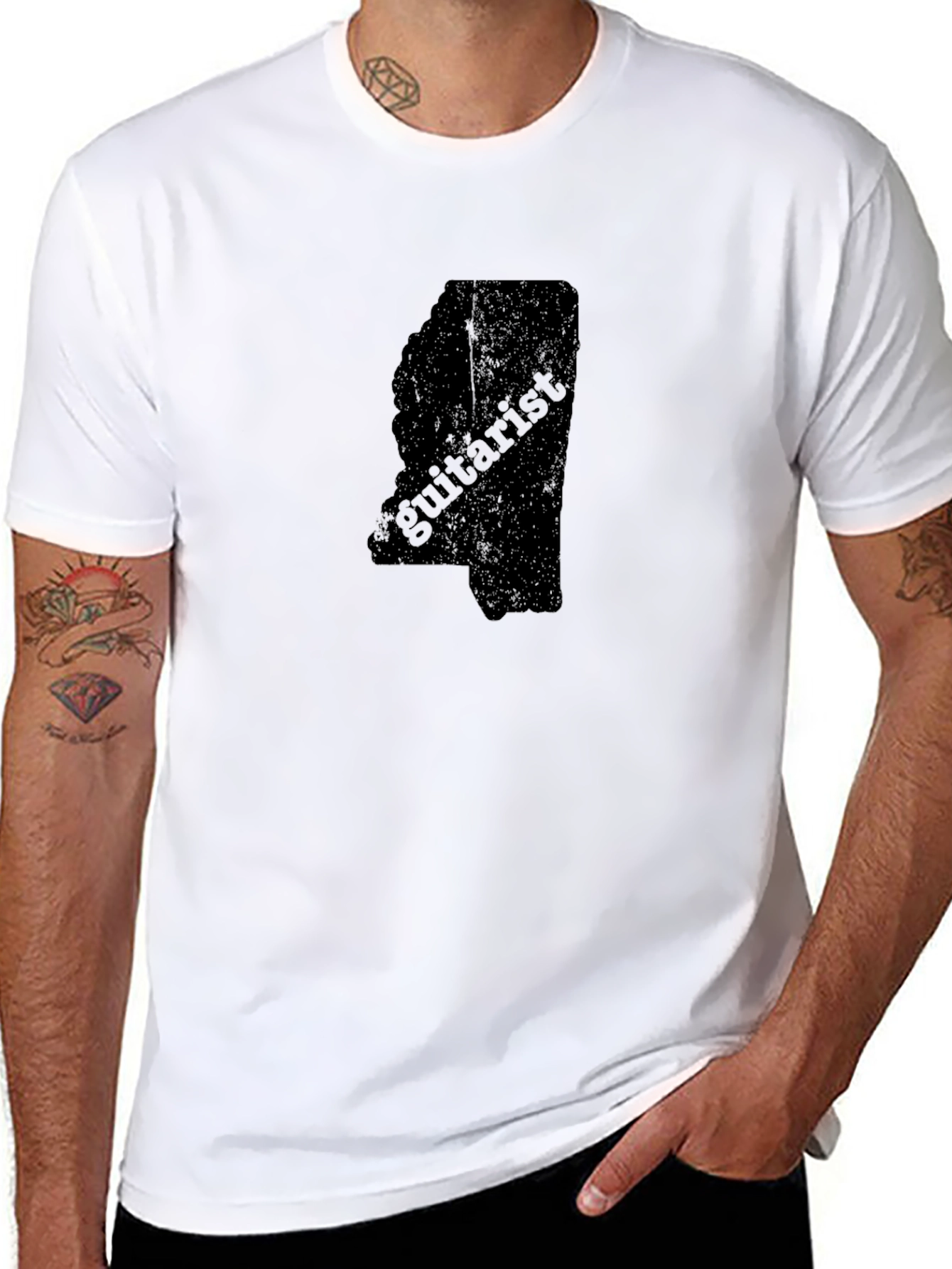 Mississippi Guitarist Black T-Shirt