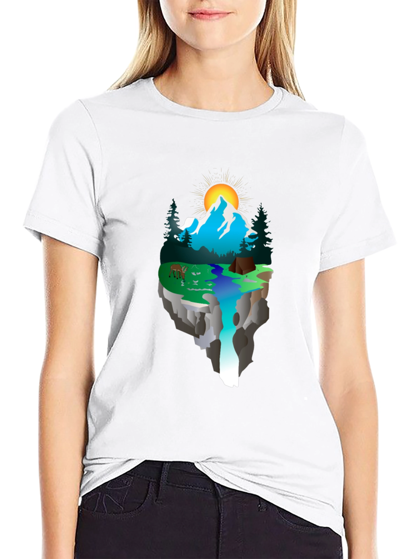 Nature Scene Graphic T-Shirt - Adventure Awaits!
