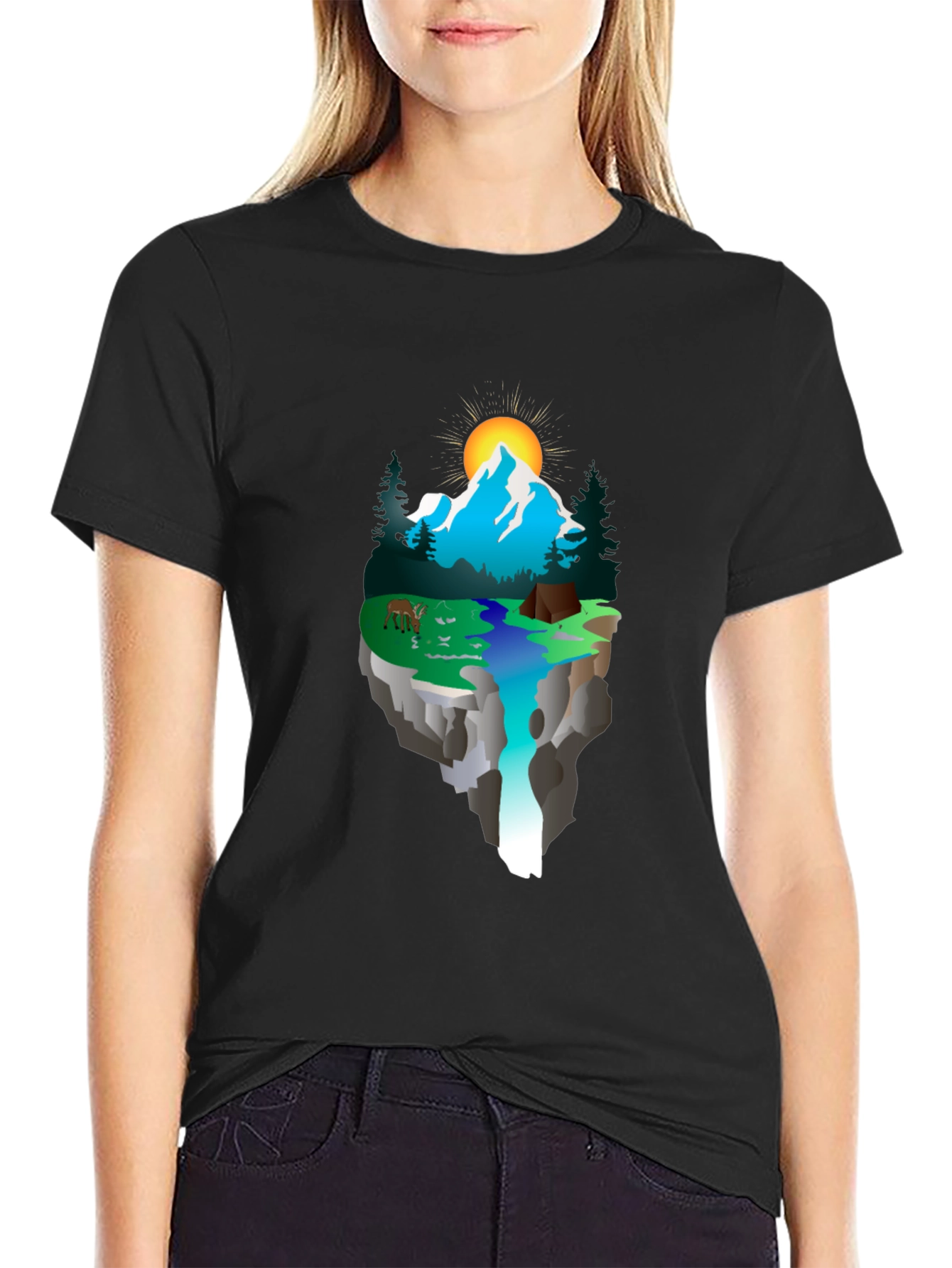 Nature Scene Graphic T-Shirt - Adventure Awaits!