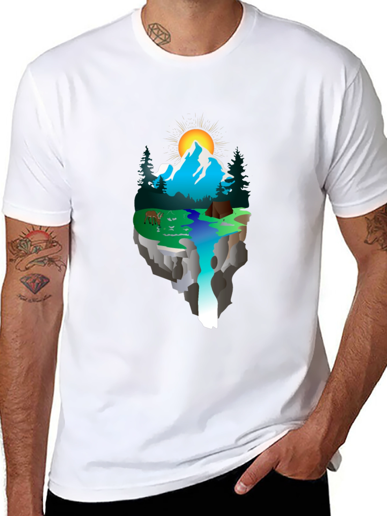 Nature Scene Graphic T-Shirt - Adventure Awaits!