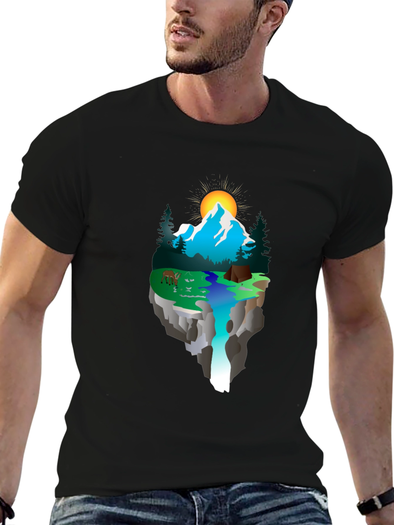 Nature Scene Graphic T-Shirt - Adventure Awaits!