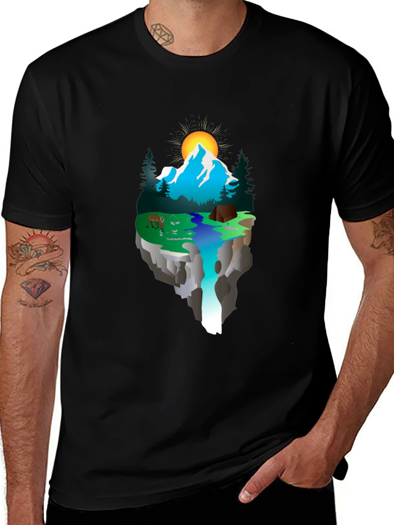 Nature Scene Graphic T-Shirt - Adventure Awaits!