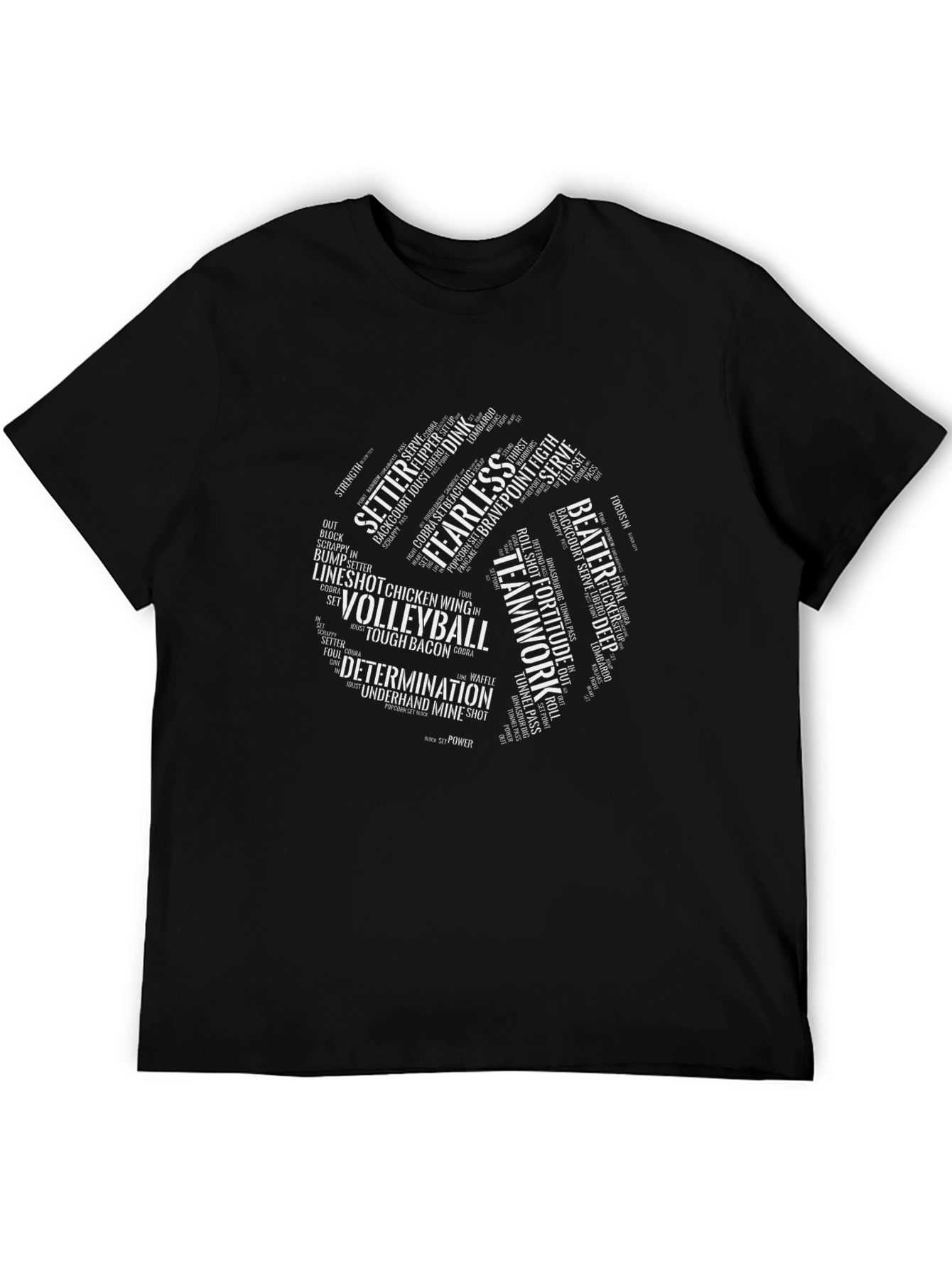 Volleyball Word Art Graphic T-Shirt