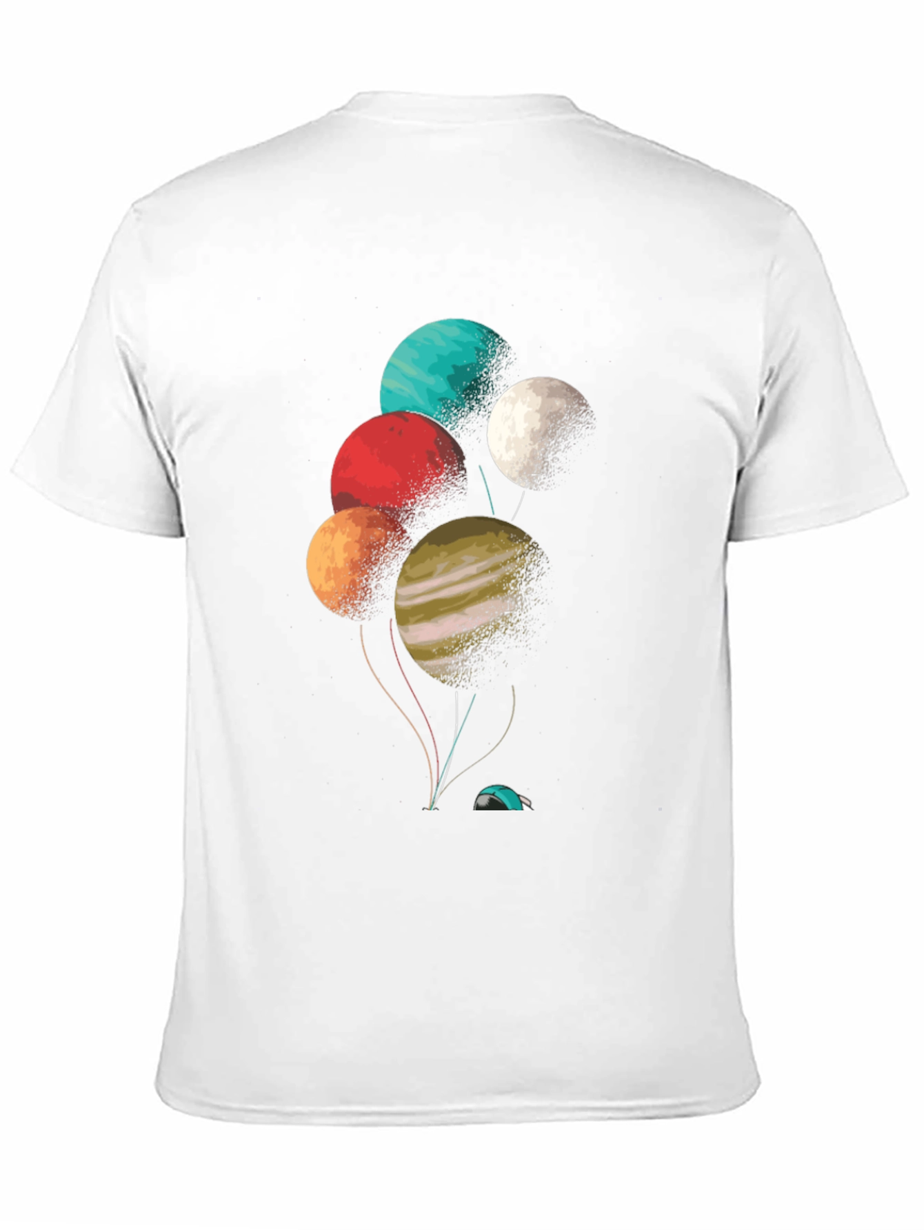 Planetary Balloon Graphic Tee - Unique Space Design