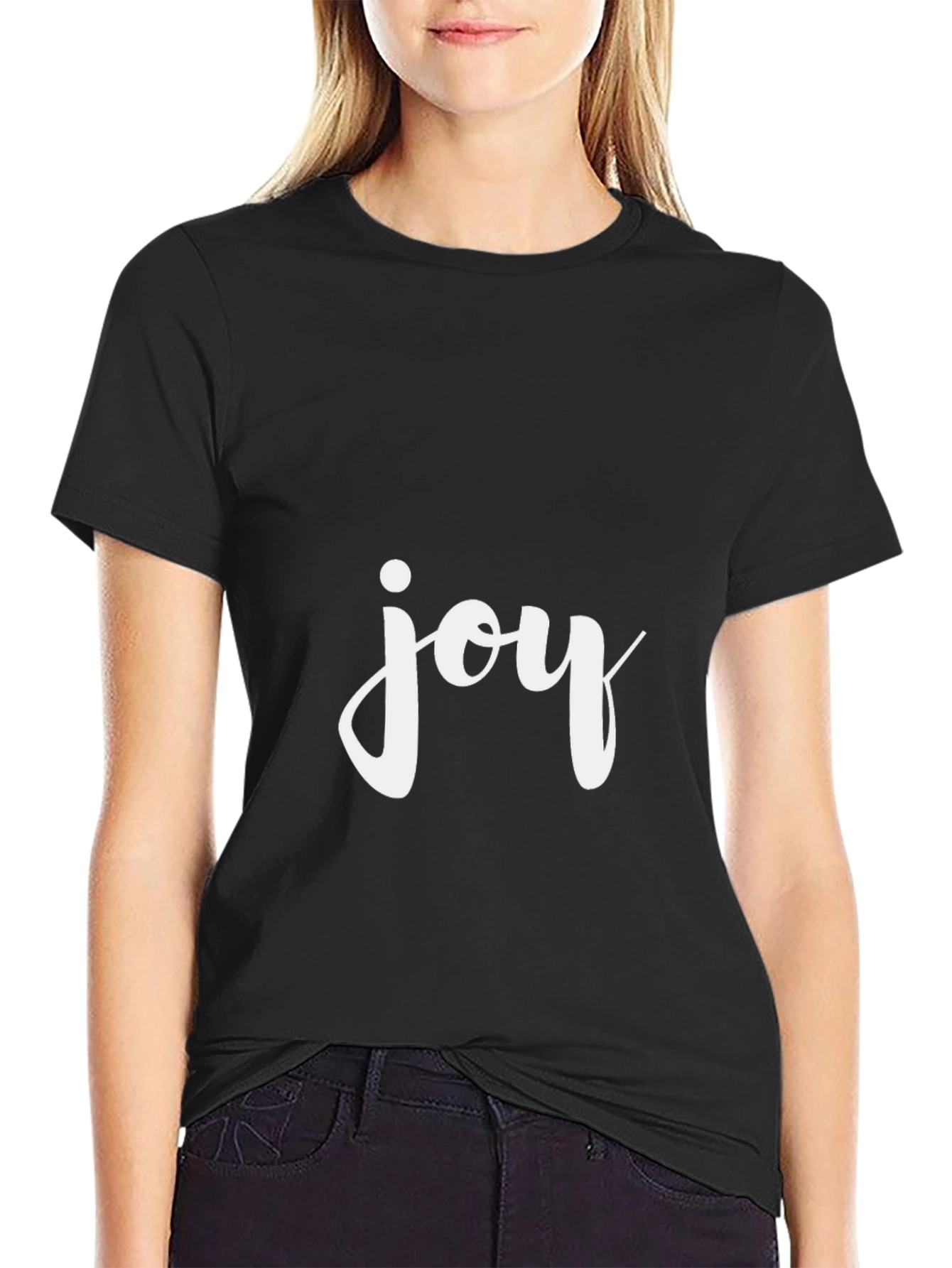 Joyful Black Graphic Tee