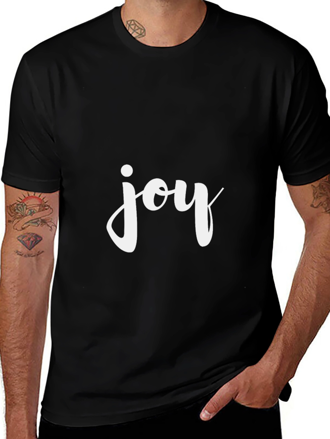 Joyful Black Graphic Tee