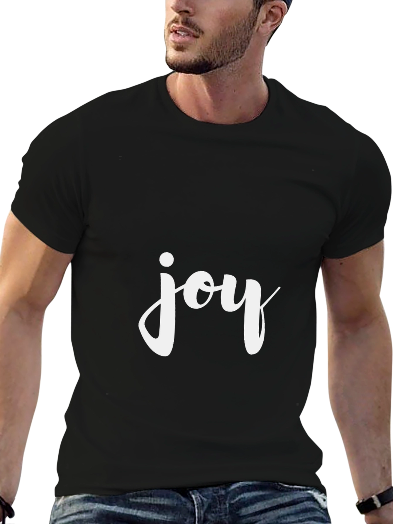 Joyful Black Graphic Tee