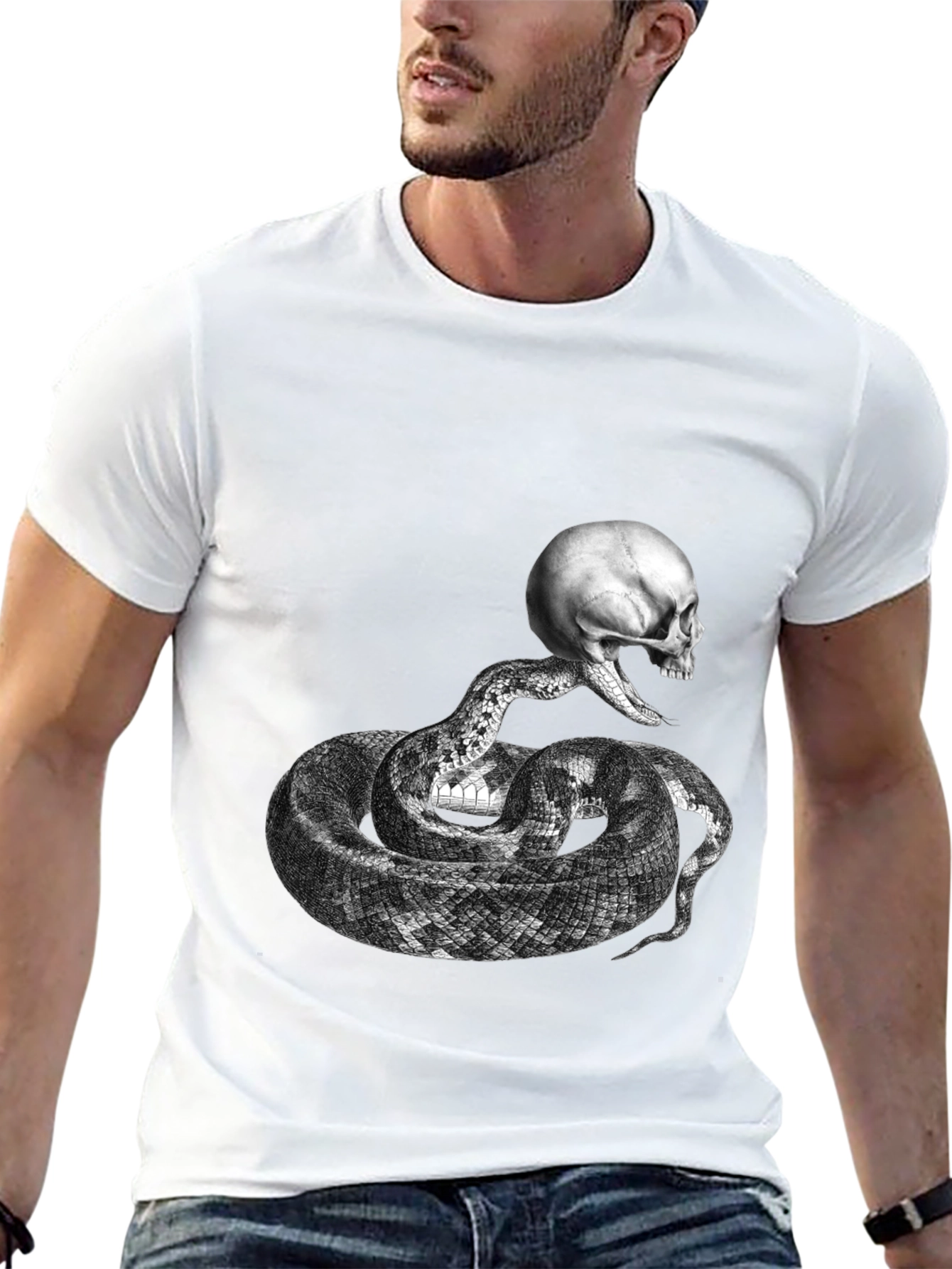 Skull and Snake Graphic Tee