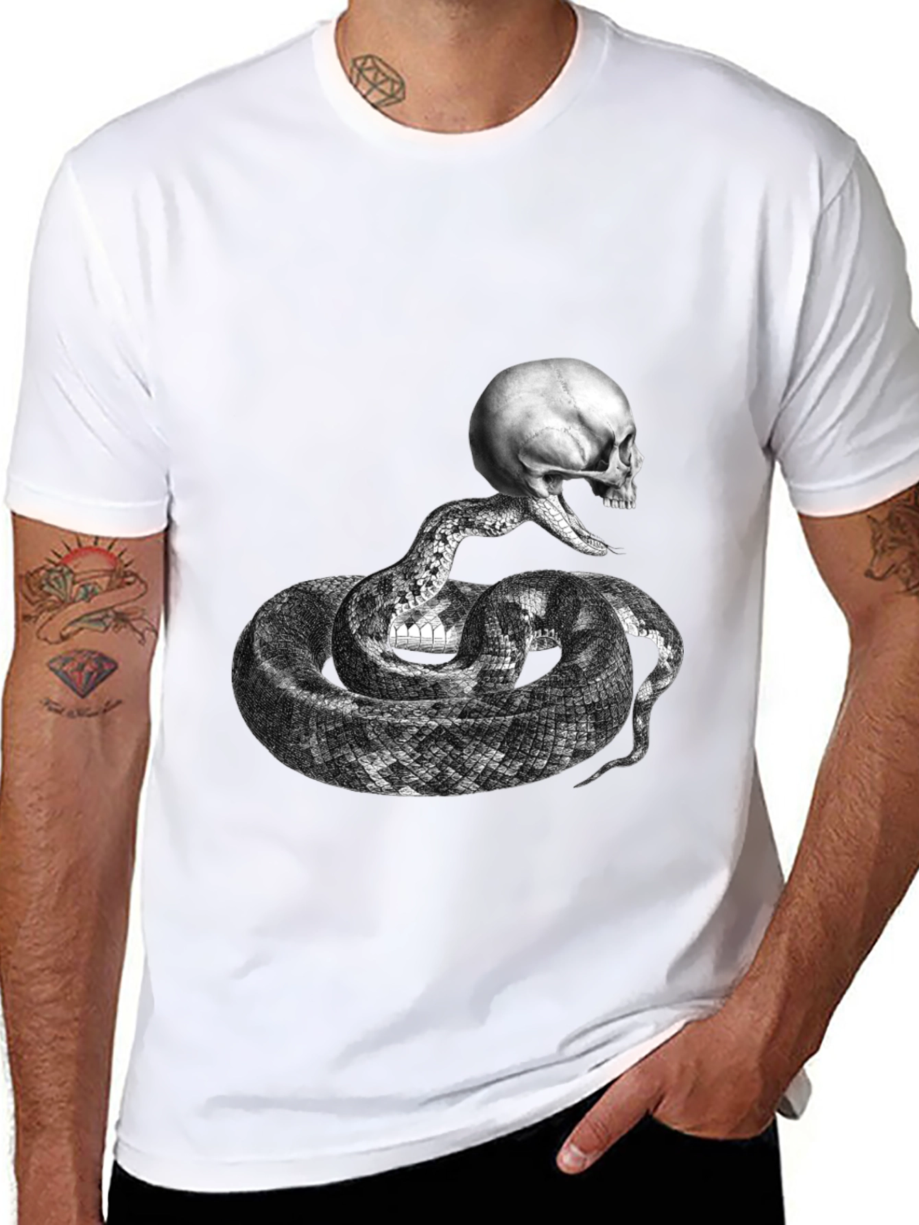 Skull and Snake Graphic Tee