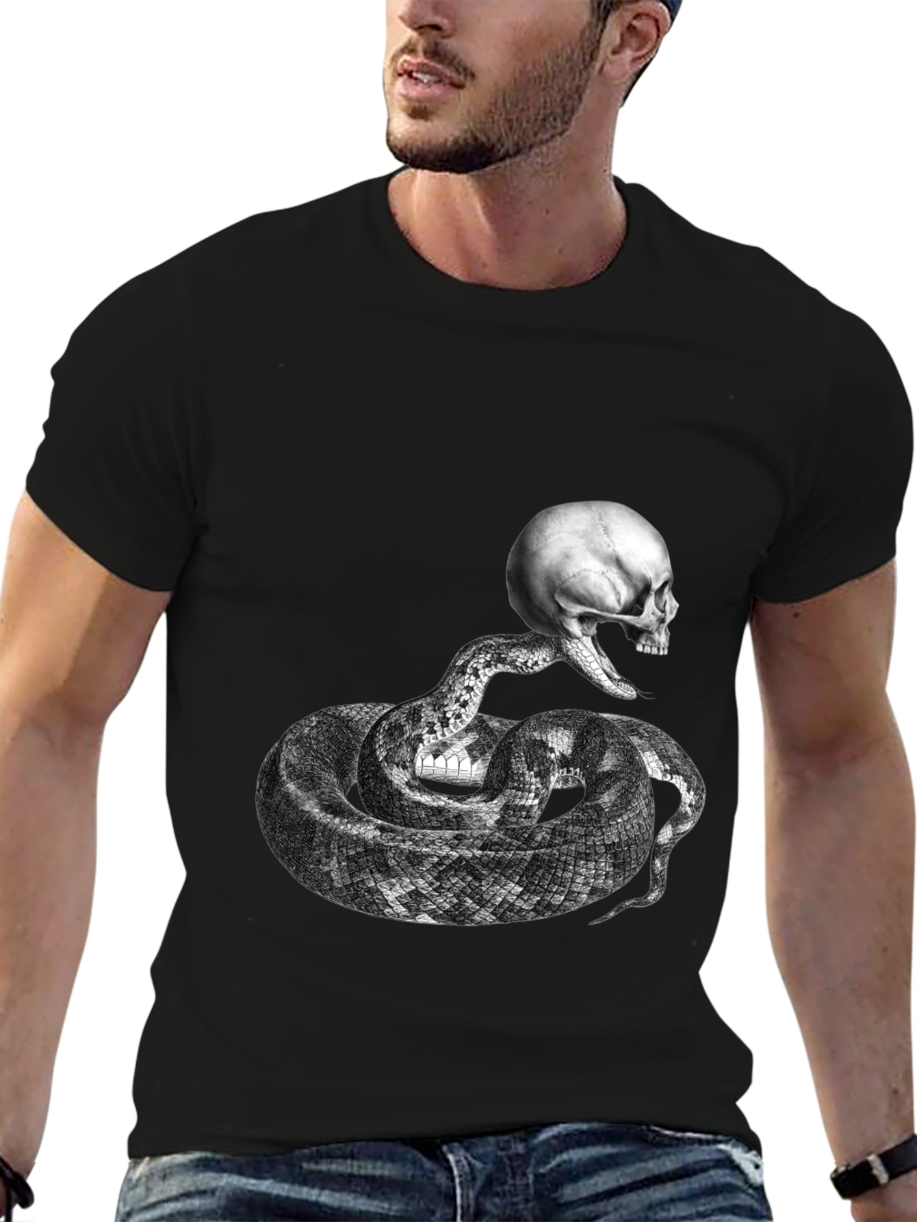 Skull and Snake Graphic Tee