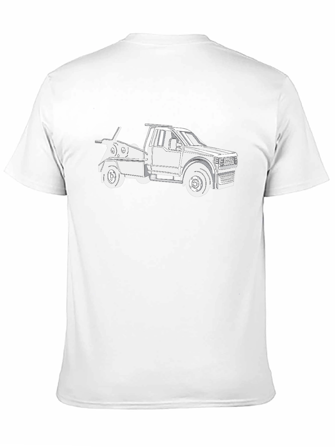 Tow Truck Graphic Tee - Black Cotton Blend