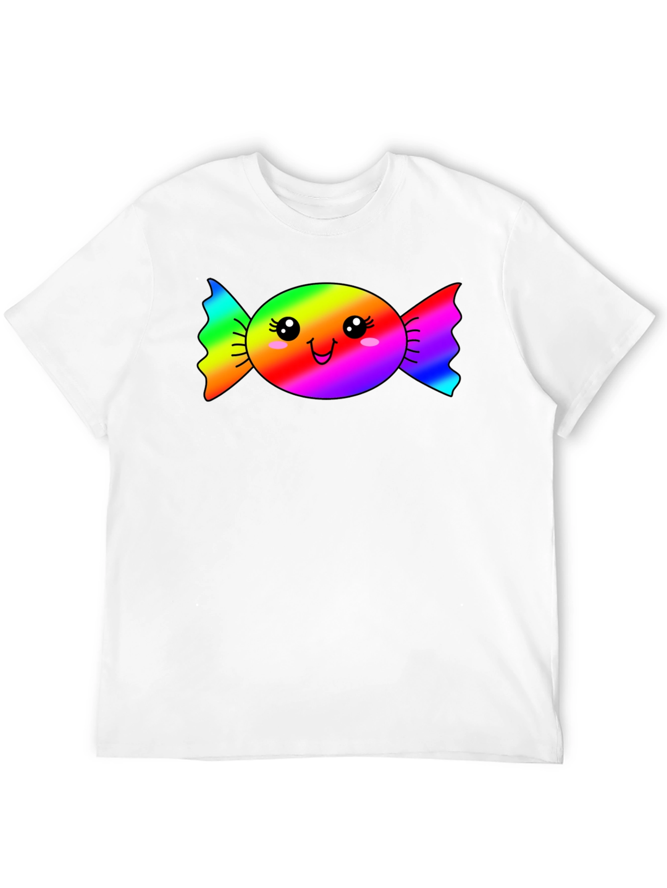 Rainbow Candy Face Graphic T-Shirt