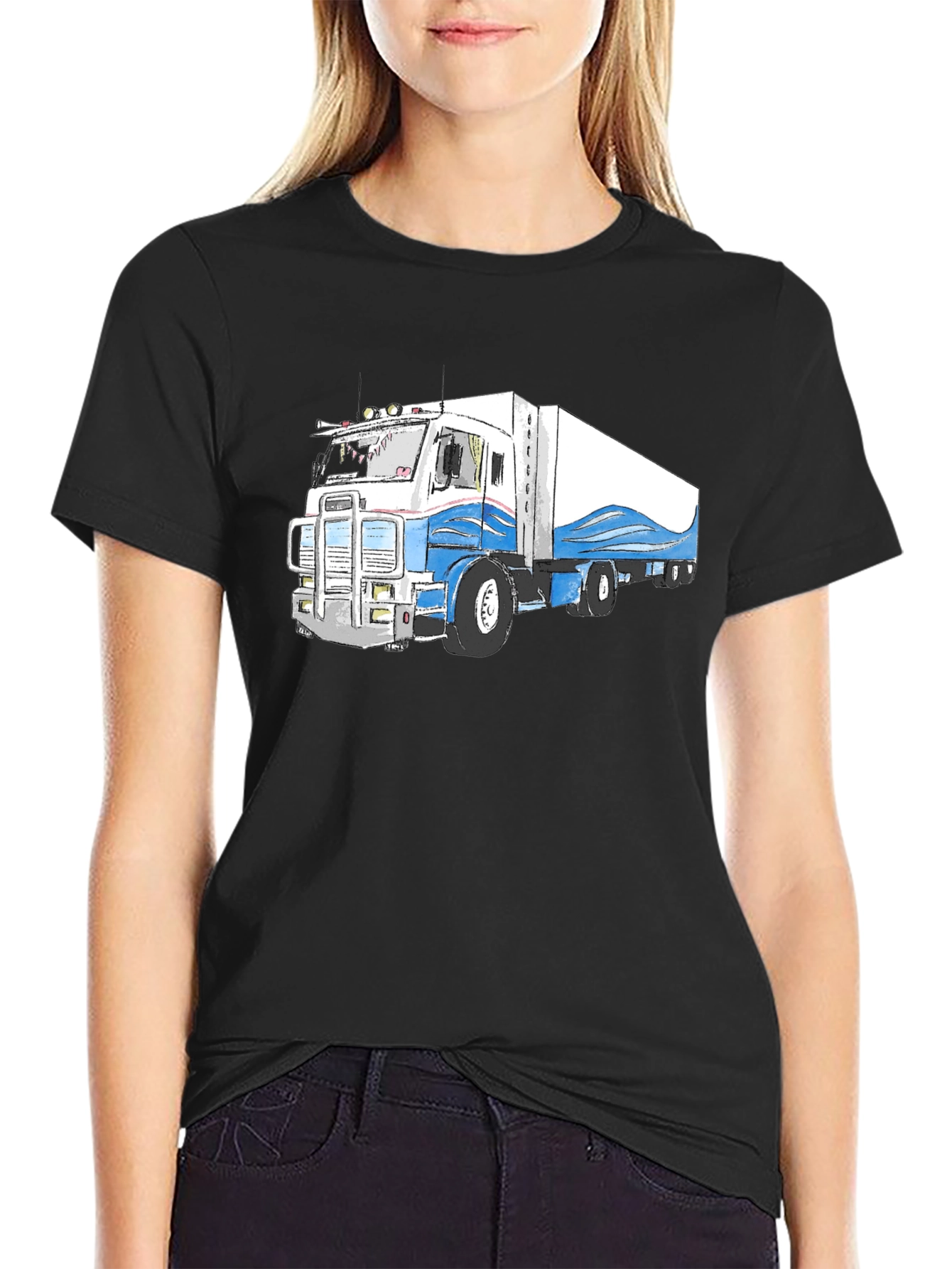 Truck Graphic Tee - Cool Semi Truck Design