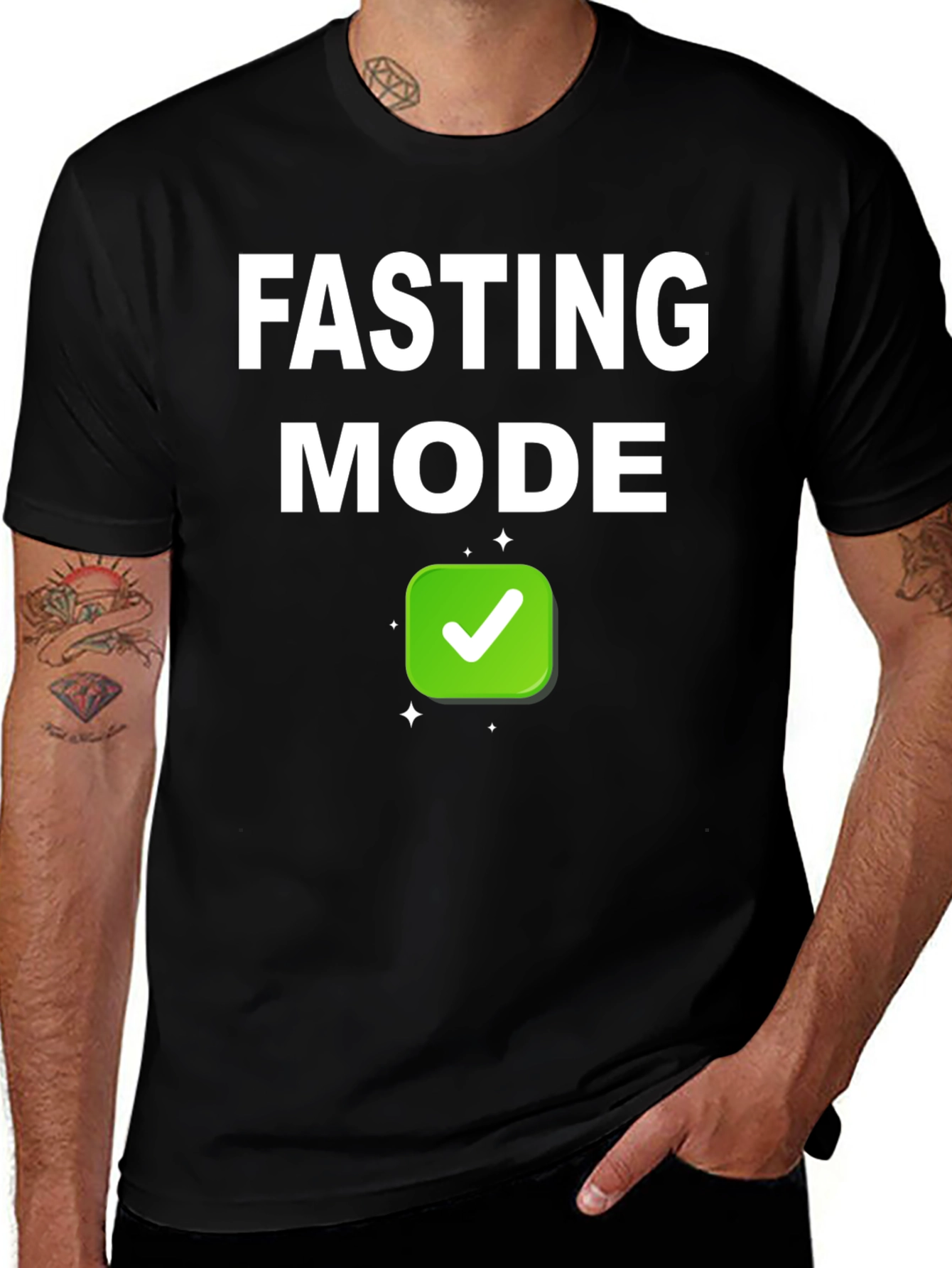 Fasting Mode Black T-Shirt