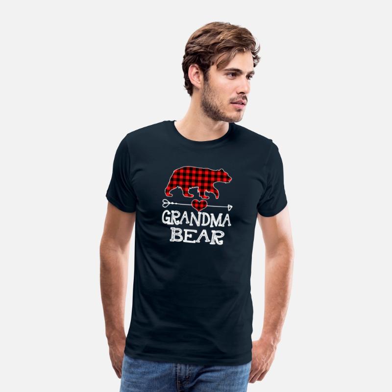 Grandma Bear Pajama Red Plaid Buffalo Family