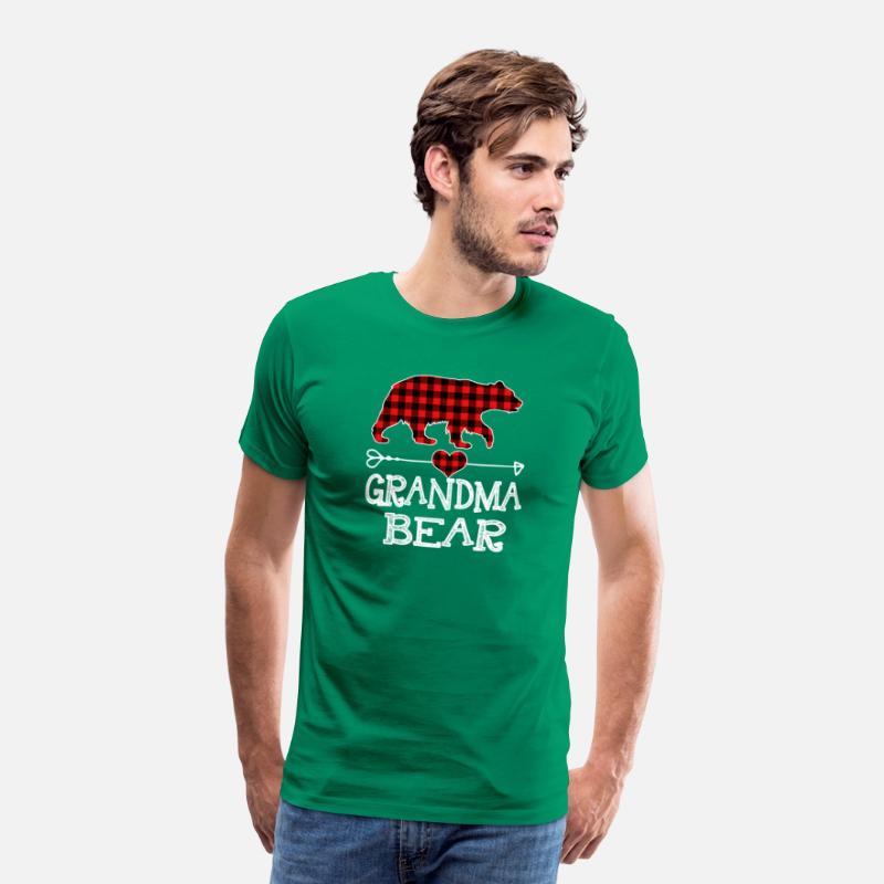 Grandma Bear Pajama Red Plaid Buffalo Family