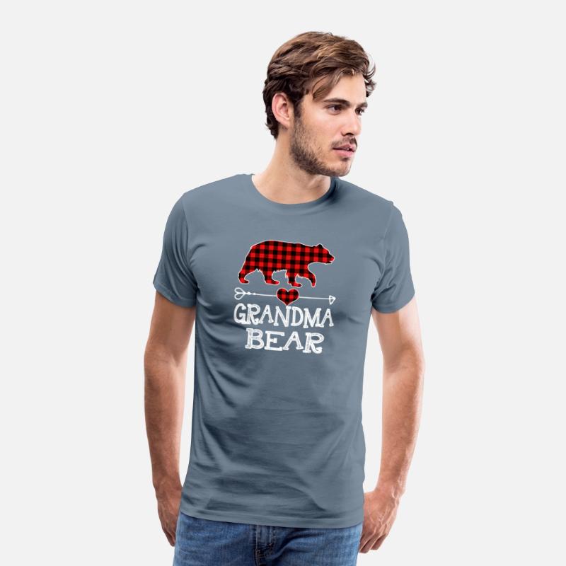 Grandma Bear Pajama Red Plaid Buffalo Family