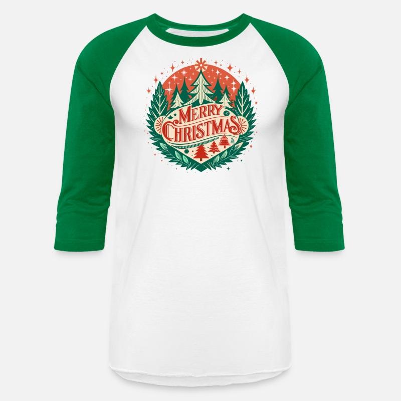 Green and Red Forest Pine - Merry Christmas