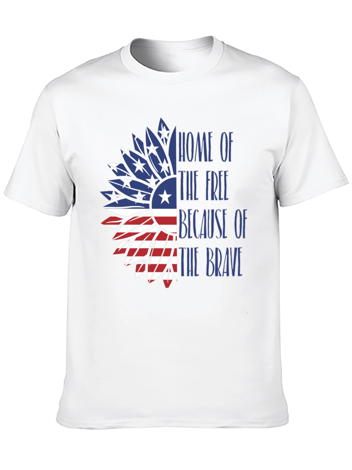 Patriotic Sunflower USA Flag T-Shirt