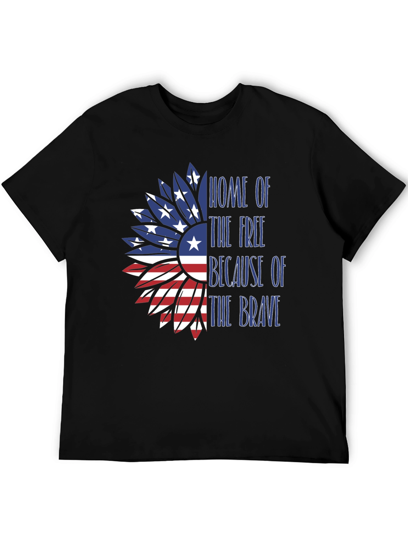 Patriotic Sunflower USA Flag T-Shirt
