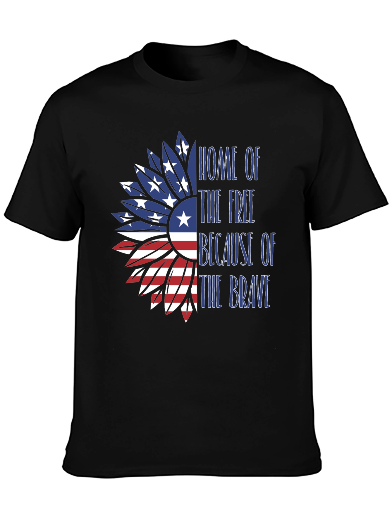 Patriotic Sunflower USA Flag T-Shirt