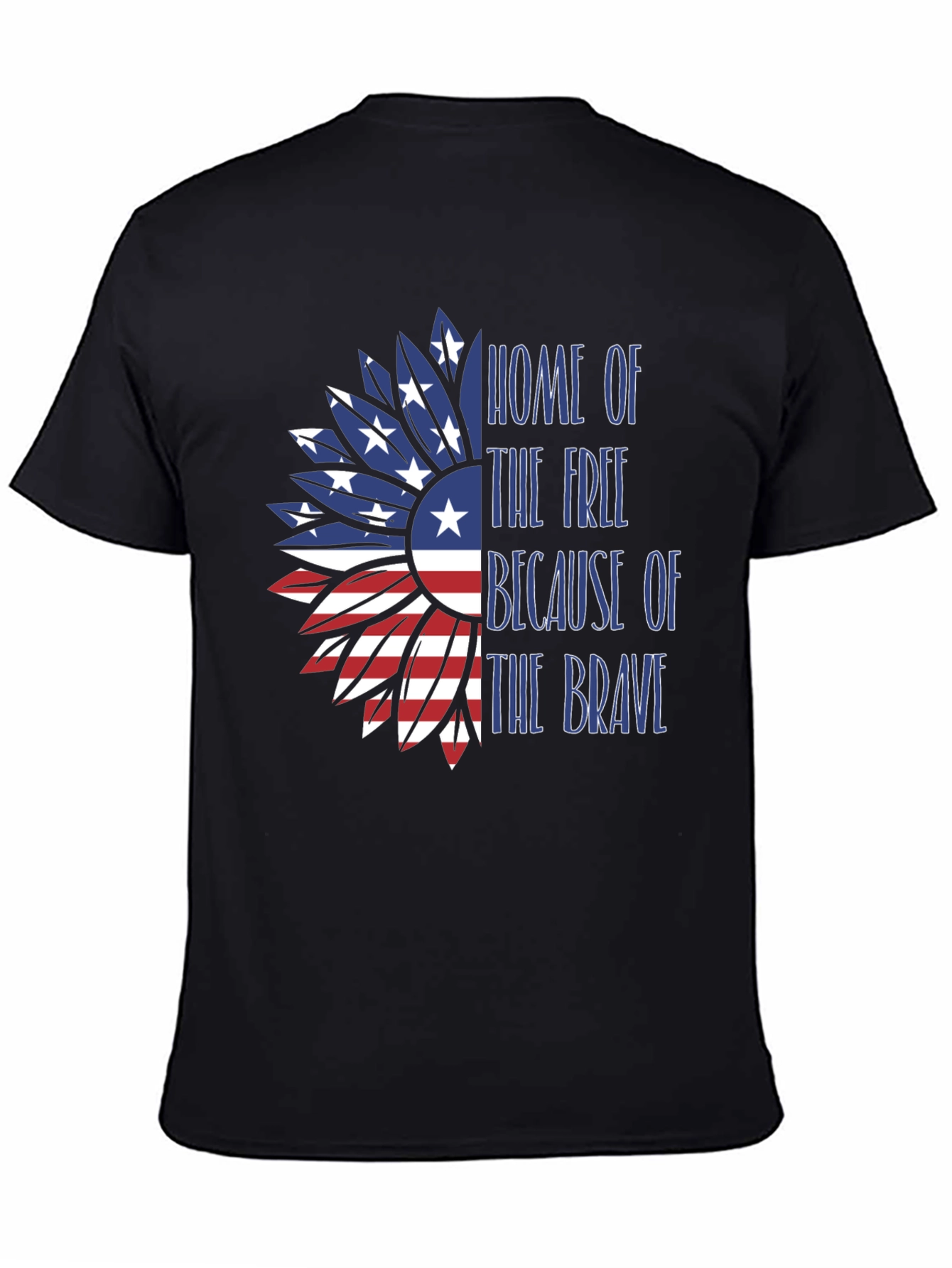 Patriotic Sunflower USA Flag T-Shirt